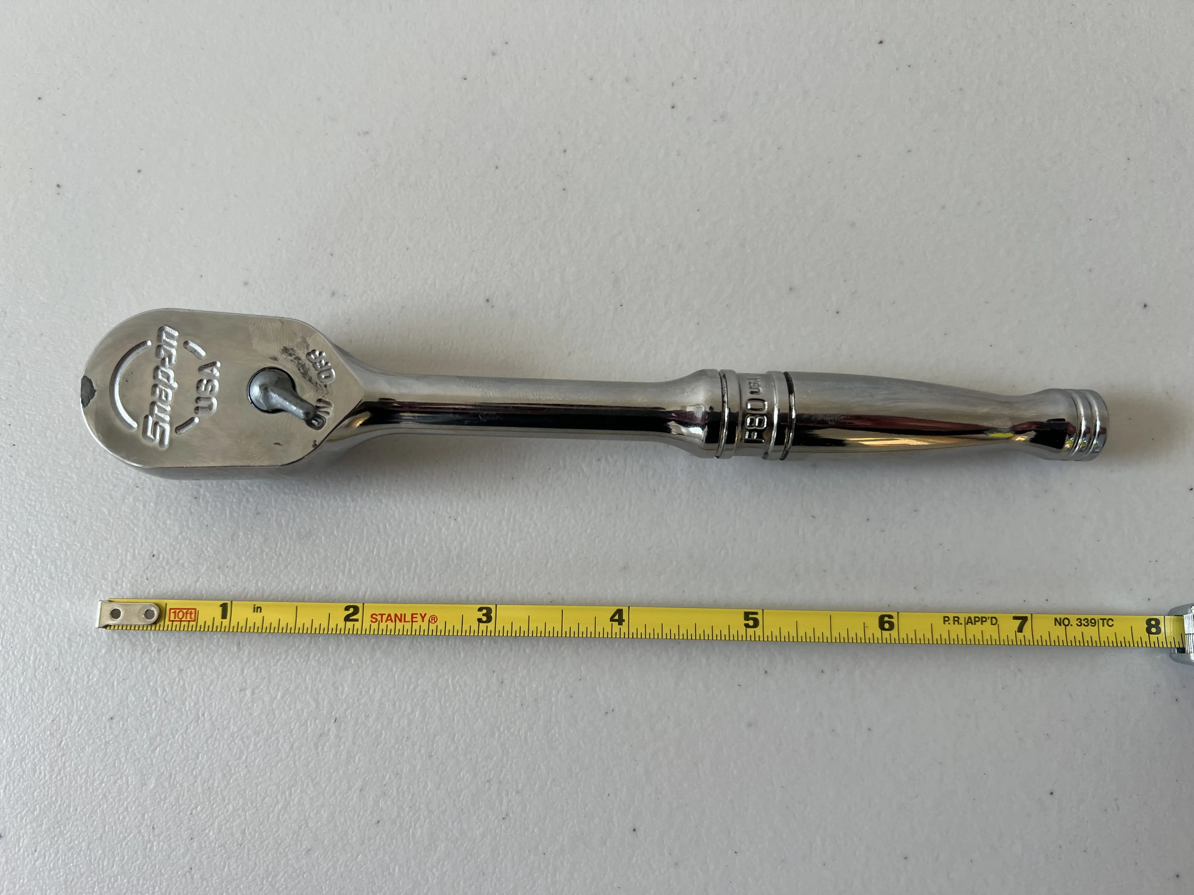 Snap-On F80 3/8" Dual Drive 80 Tooth Standard Handle Ratchet