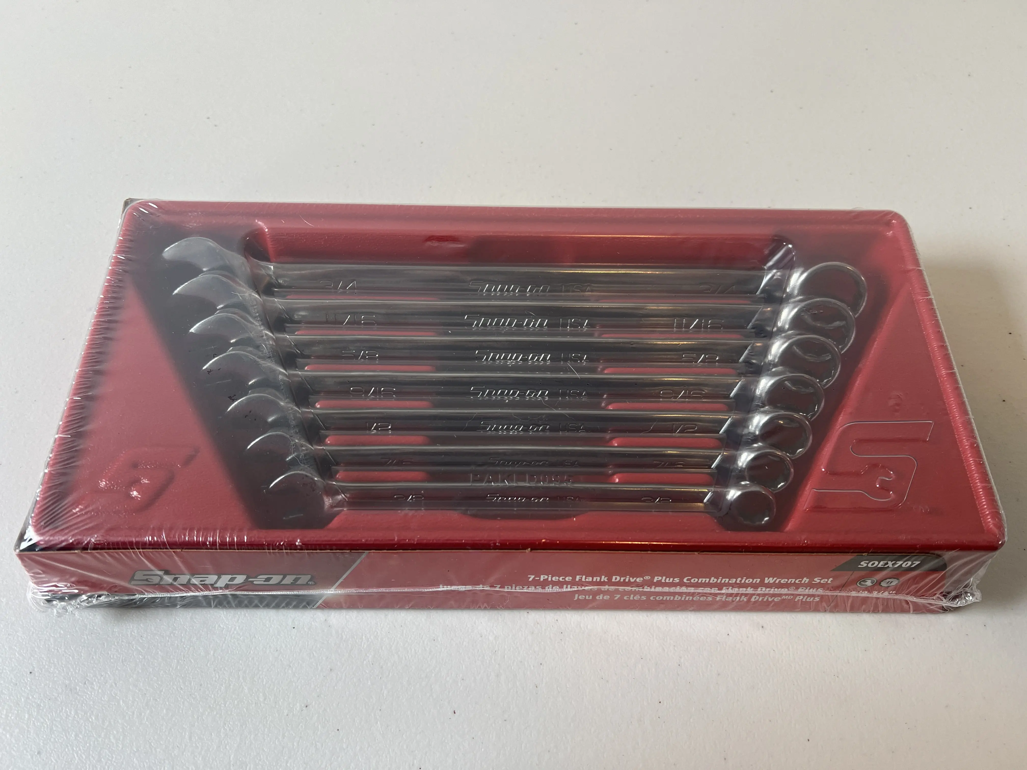 Snap-On 7pc 12pt SAE Flank Drive Plus Combination Wrench Set (3/8"-3/4") SOEX707