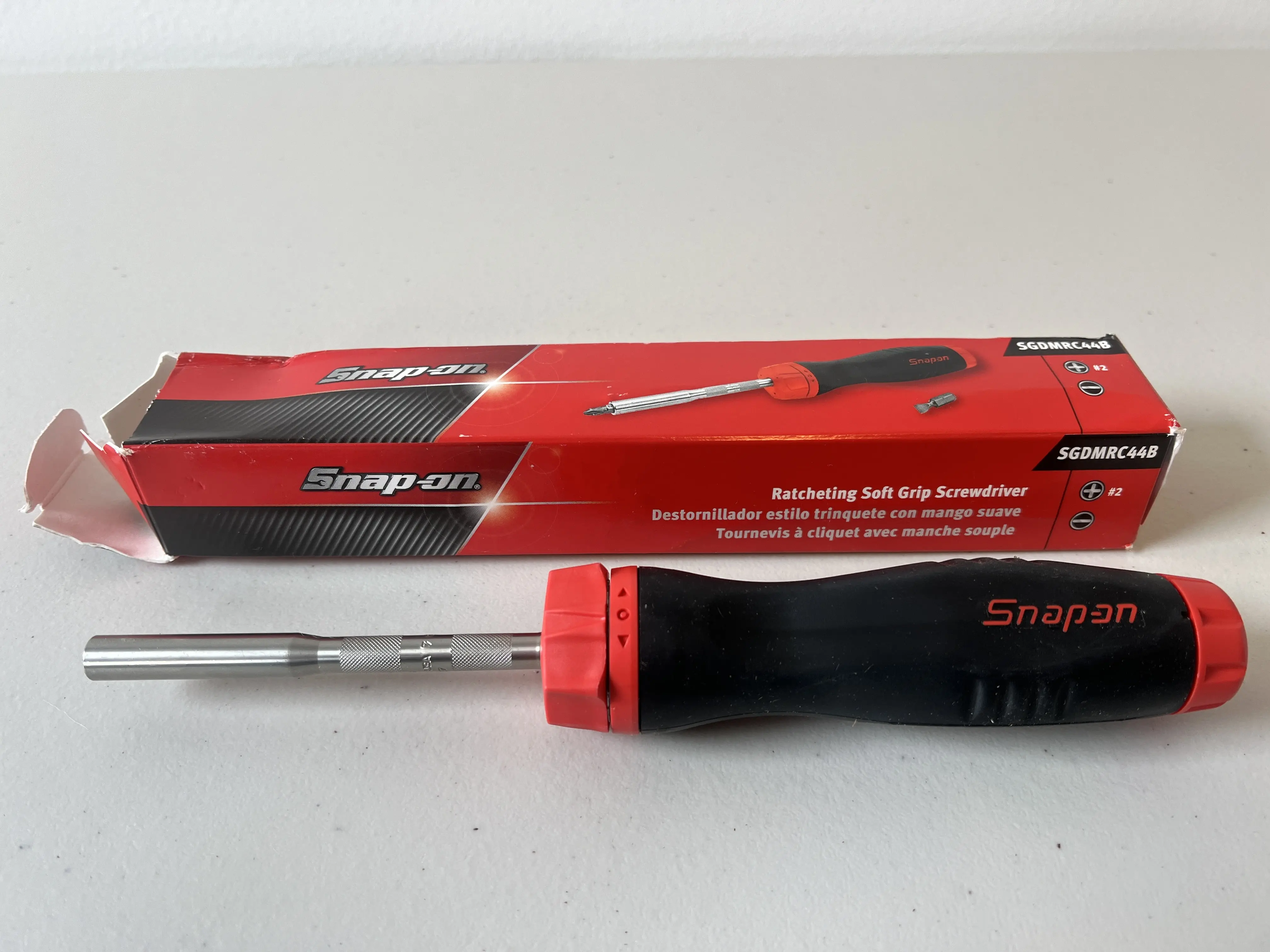 Buy Snap-On Ratcheting Soft Grip Standard Red Screwdriver with bits ...