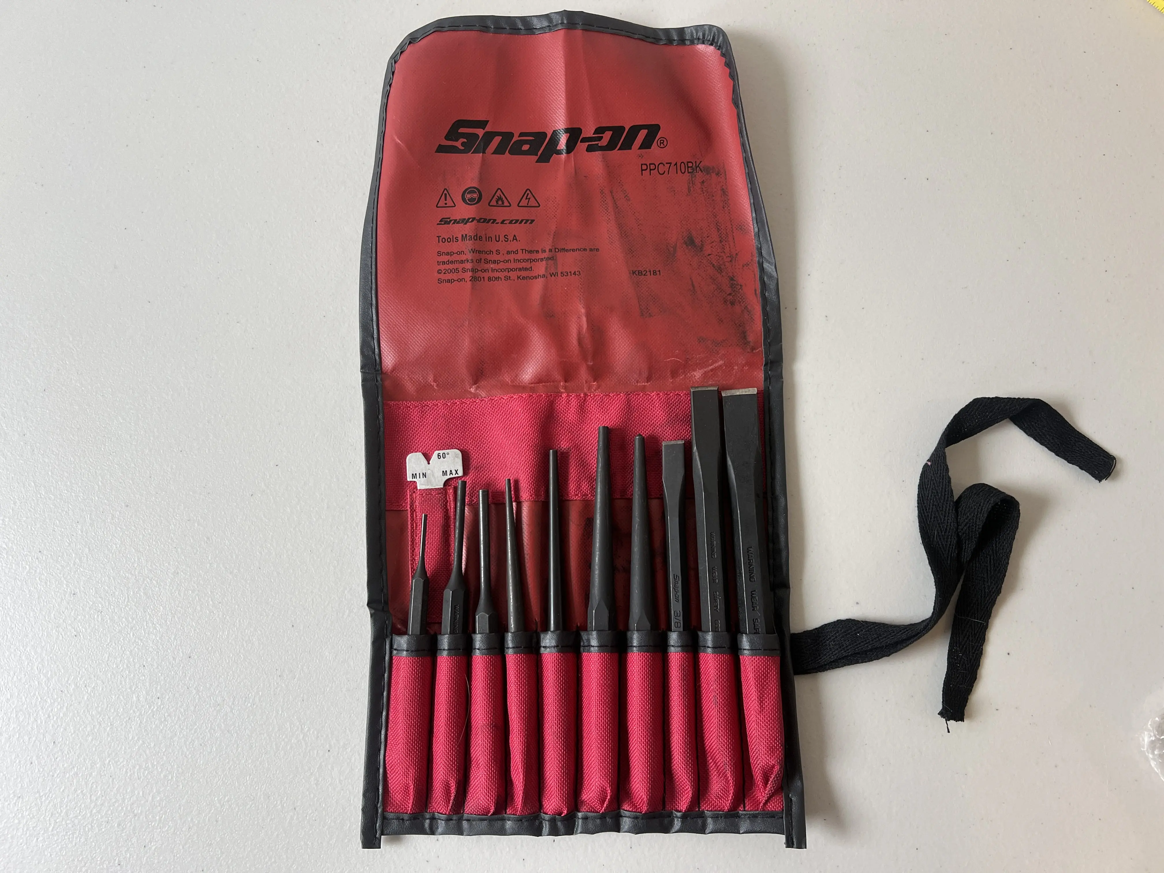 Snap-On 11pc Punch and Chisel Set PPC710BK