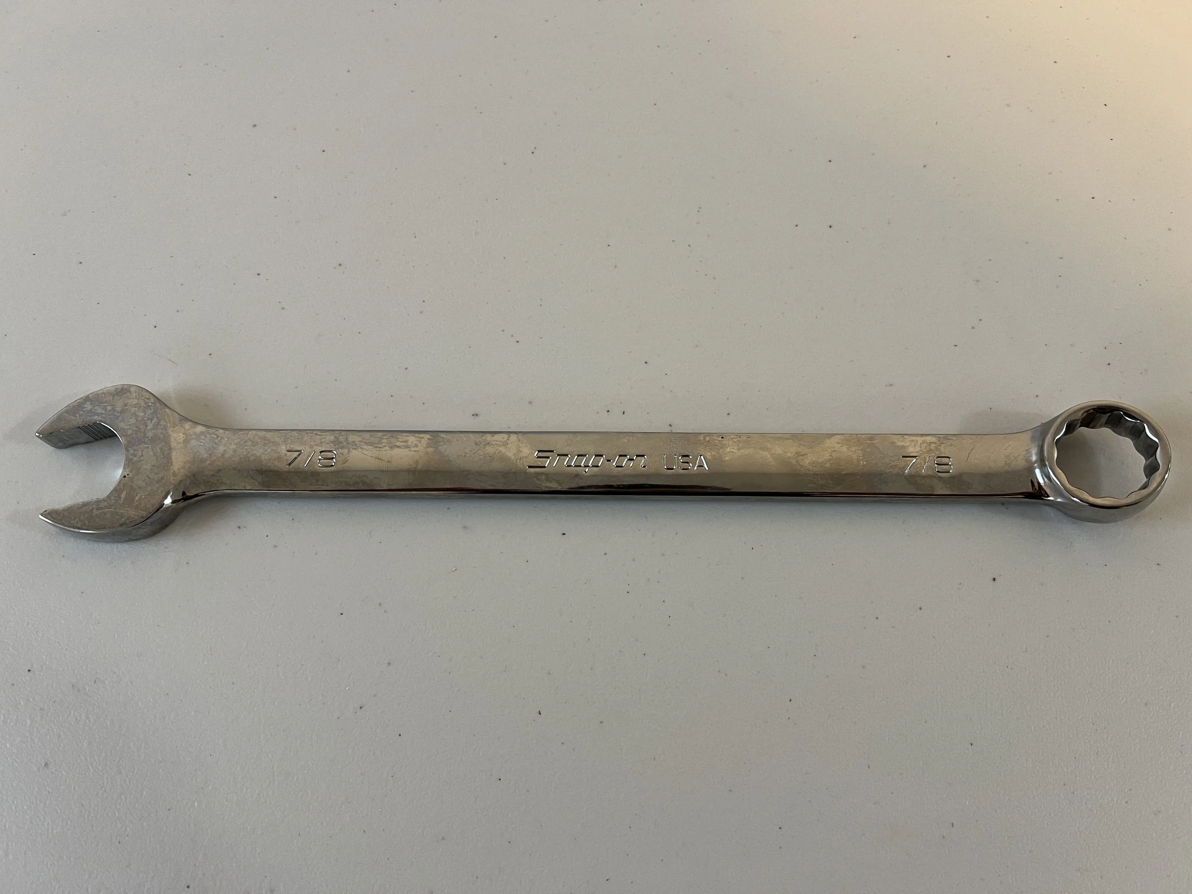 Snap-On 7/8" 12pt SAE Flank Drive Plus Standard Combination Wrench SOEX28