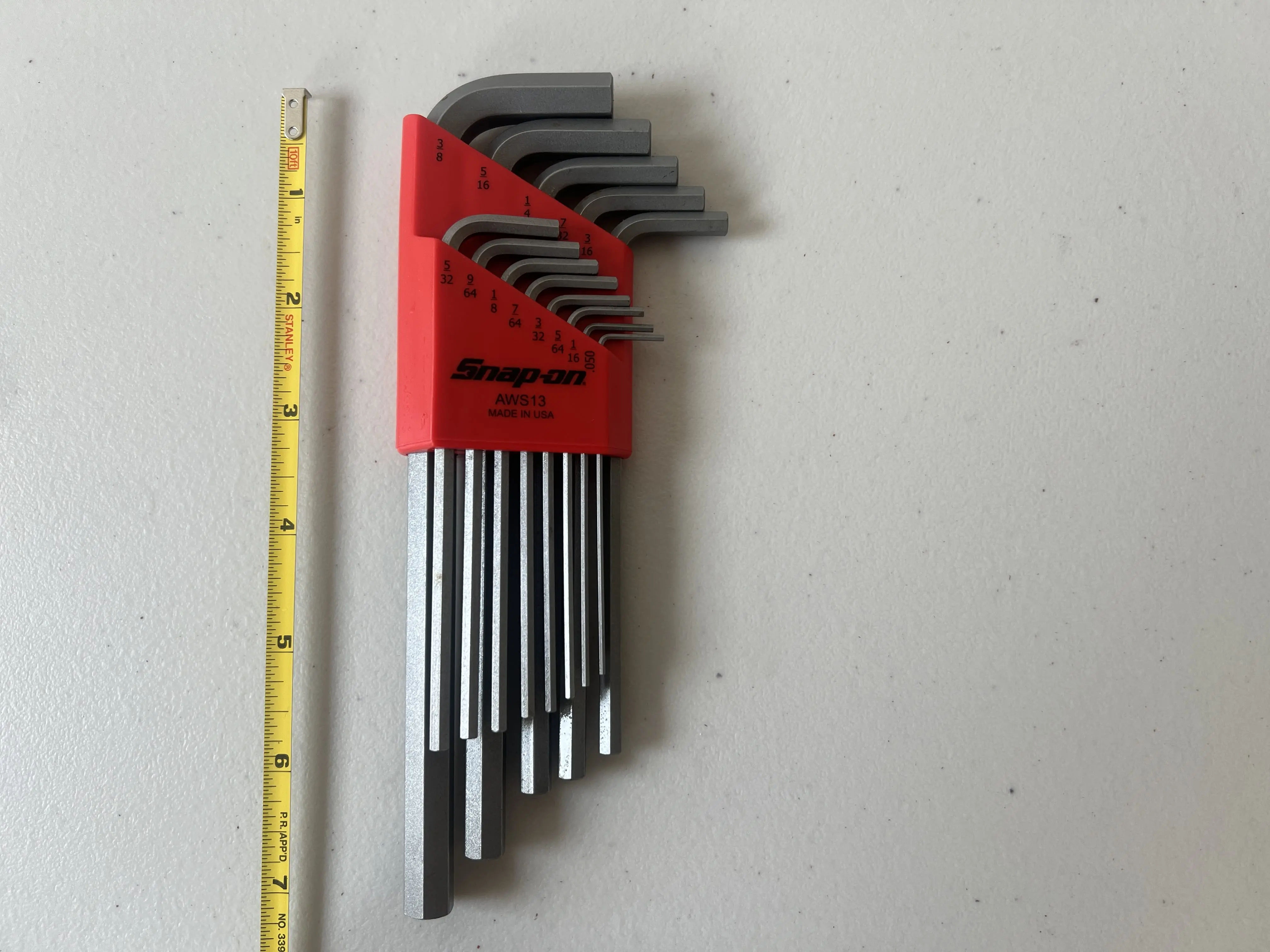 Snap-On 13pc SAE L-shaped Hex Wrench Set (1/20-3/8") AWS13