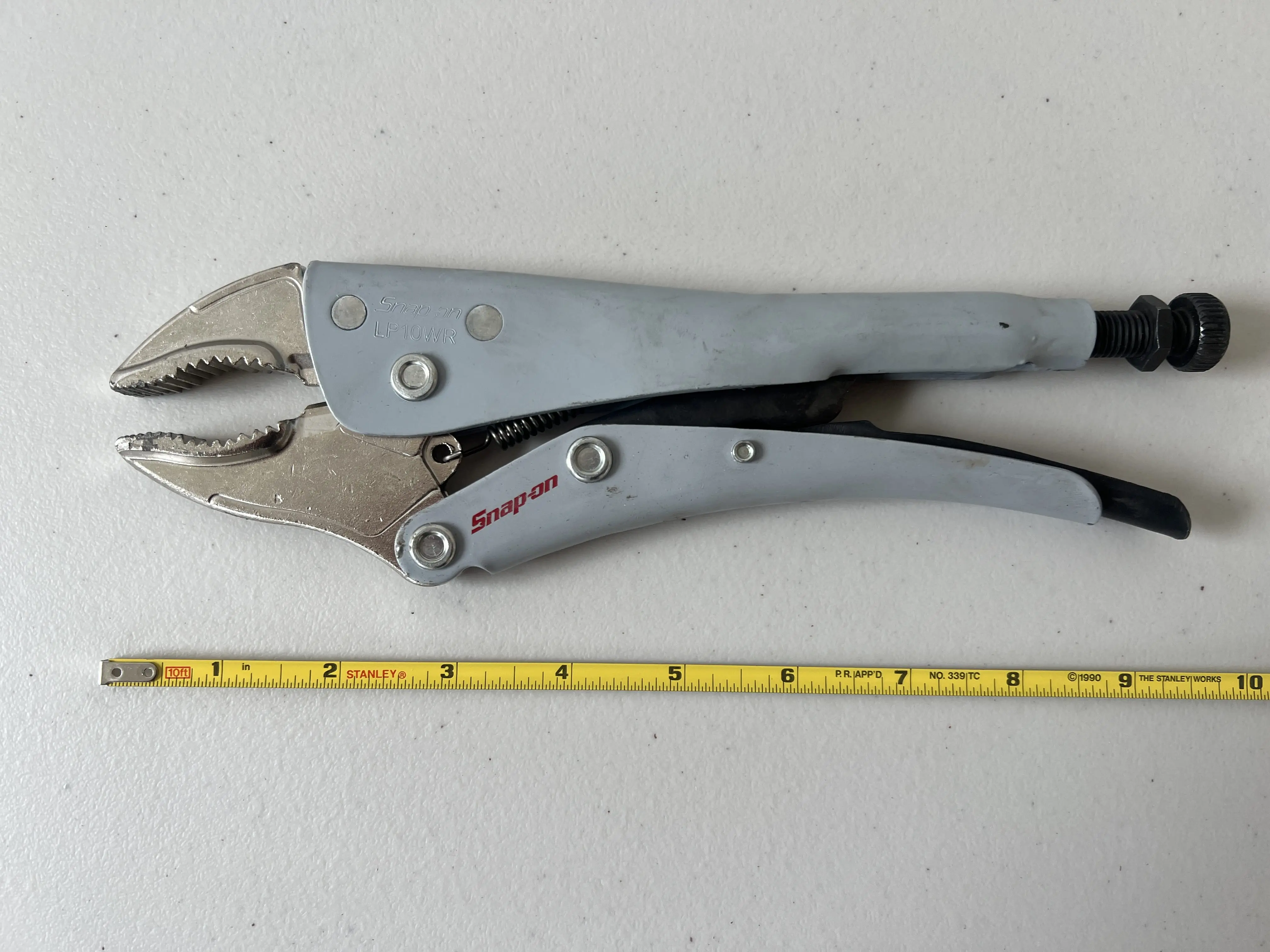 Snap-On Curved Jaw with Cutter Locking Pliers LP10WR