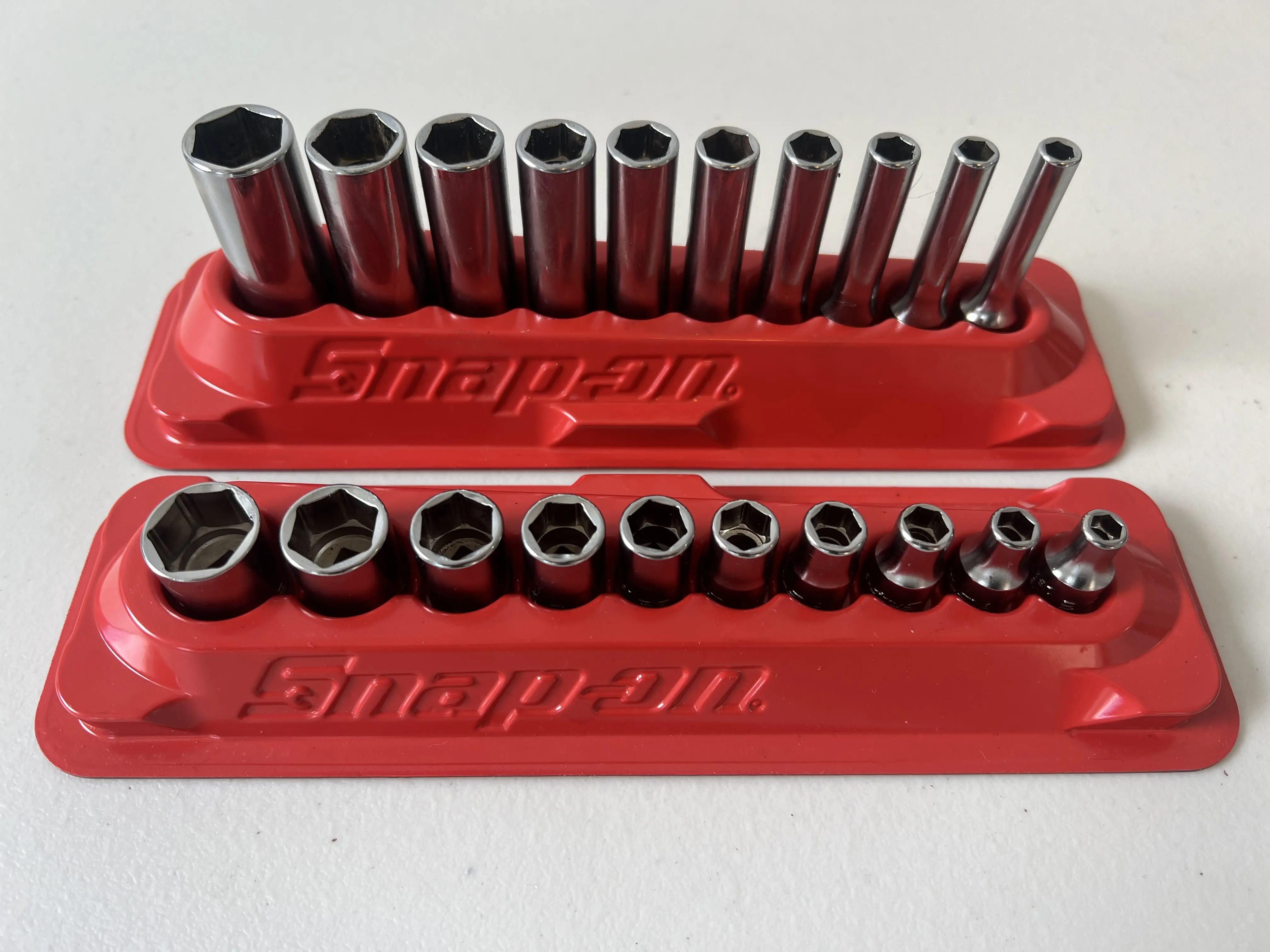 Snap-On 20pc 1/4" 6pt SAE Flank Drive Shallow/Deep Socket Set 120STTM