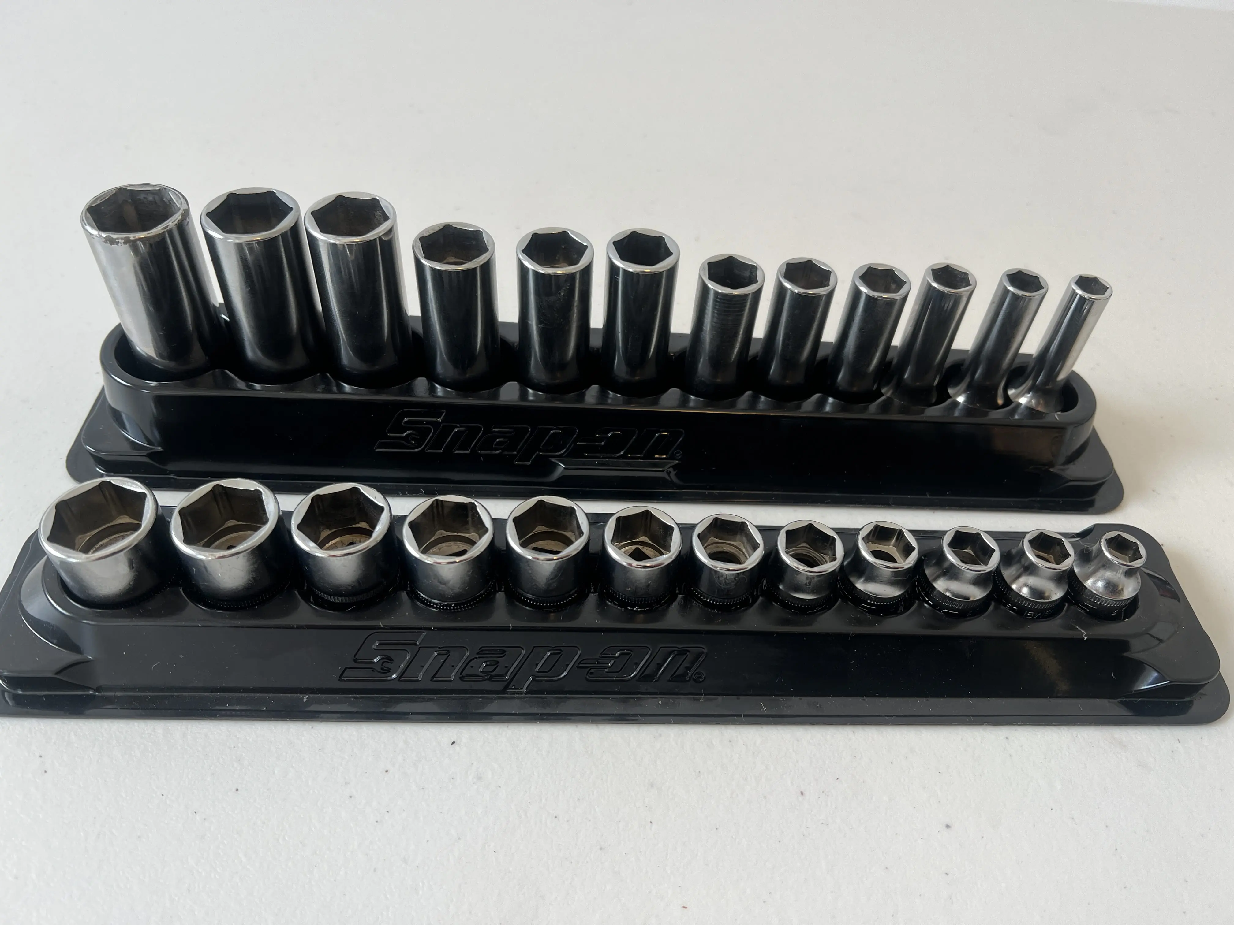 Snap-On 24pc 3/8" 6pt Metric Flank Drive Shallow/Deep Combination Socket Set 224SFFSM