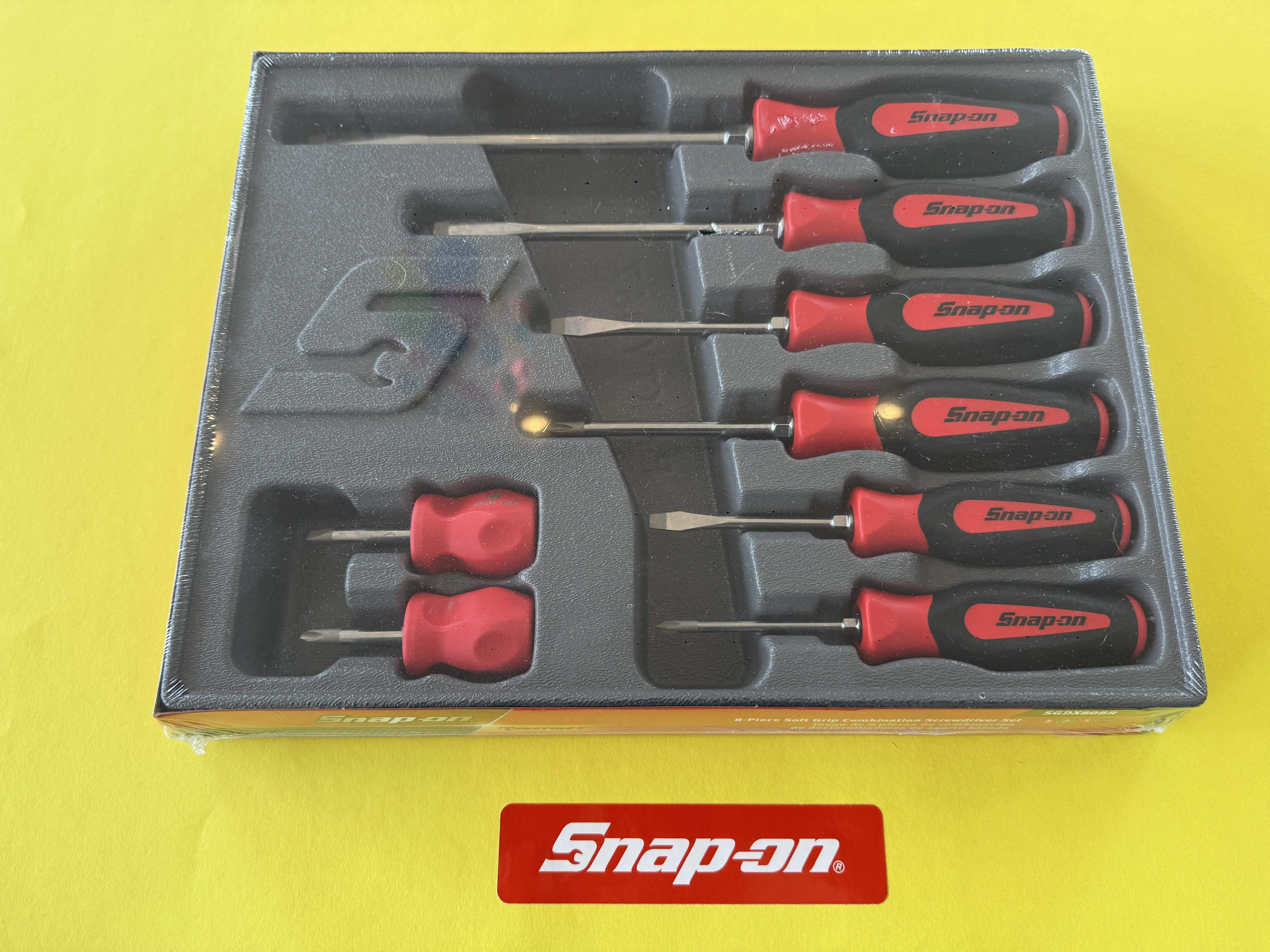 Snap-On 8pc Instinct Soft Grip Combination Screwdriver Set SGDX80BR