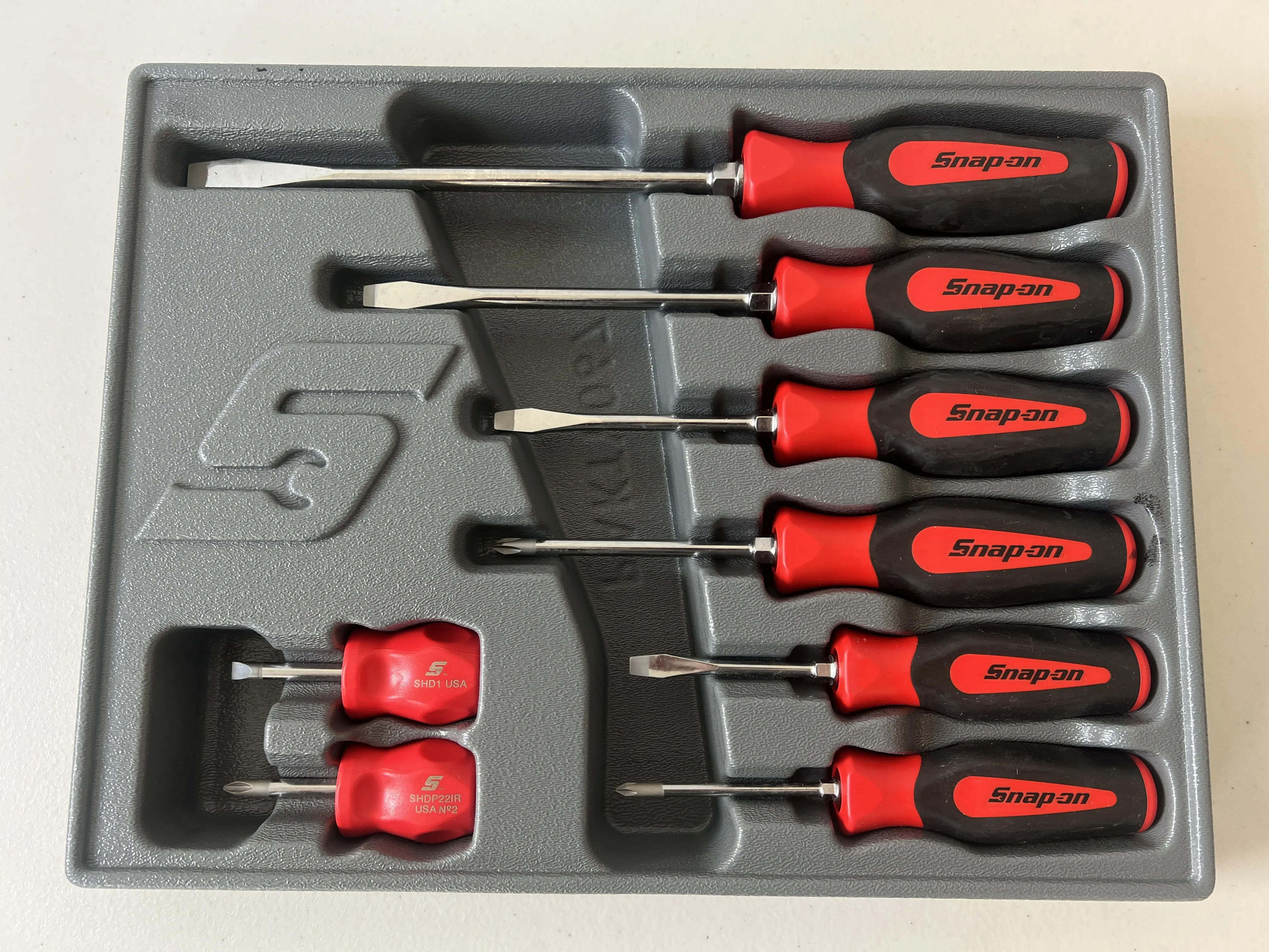 Snap-On 8pc Instinct Soft Grip Combination Screwdriver Set SGDX80BR