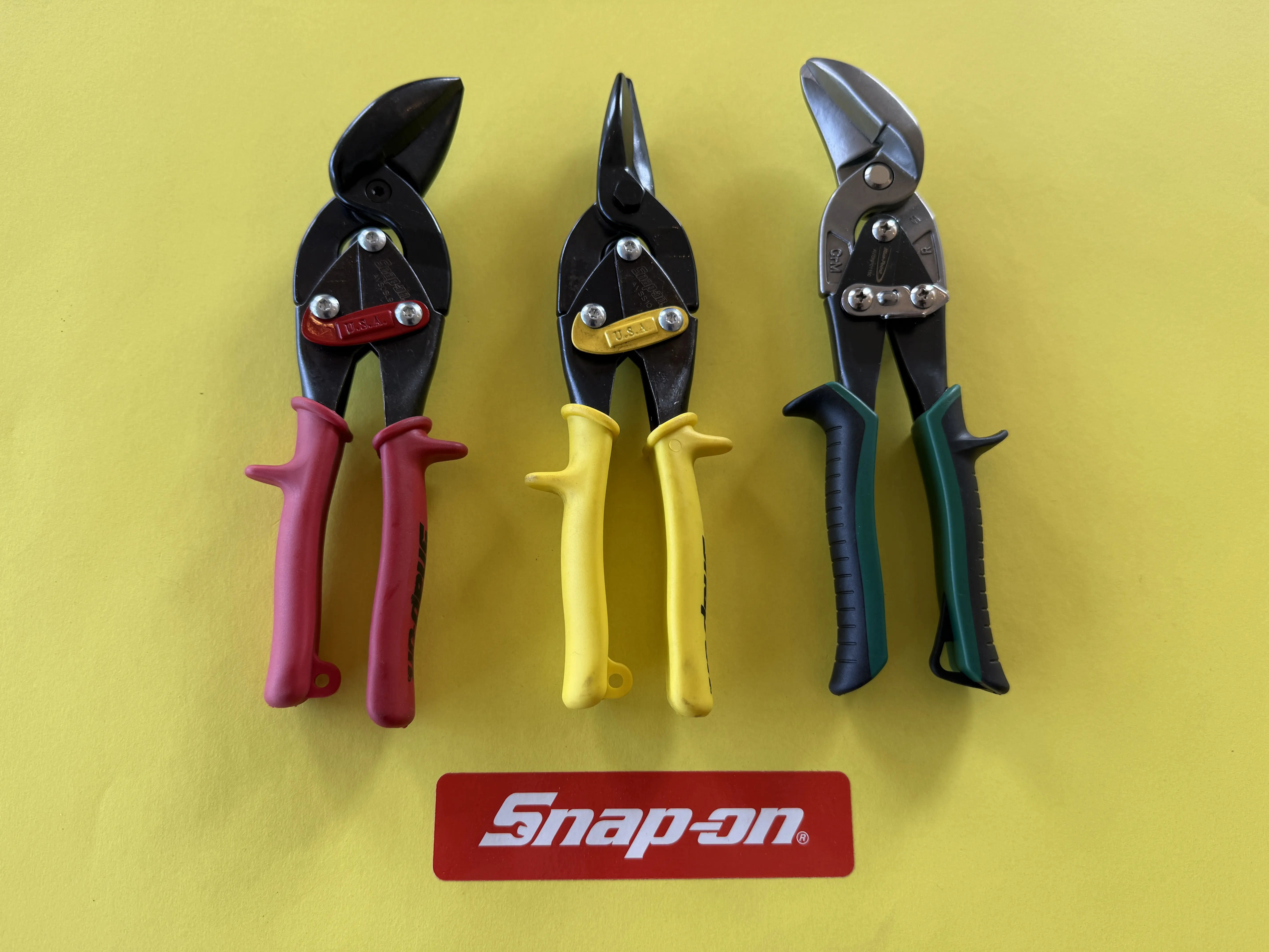 Snap-On Aviation Tin Snips set of 3 Left Straight Right
