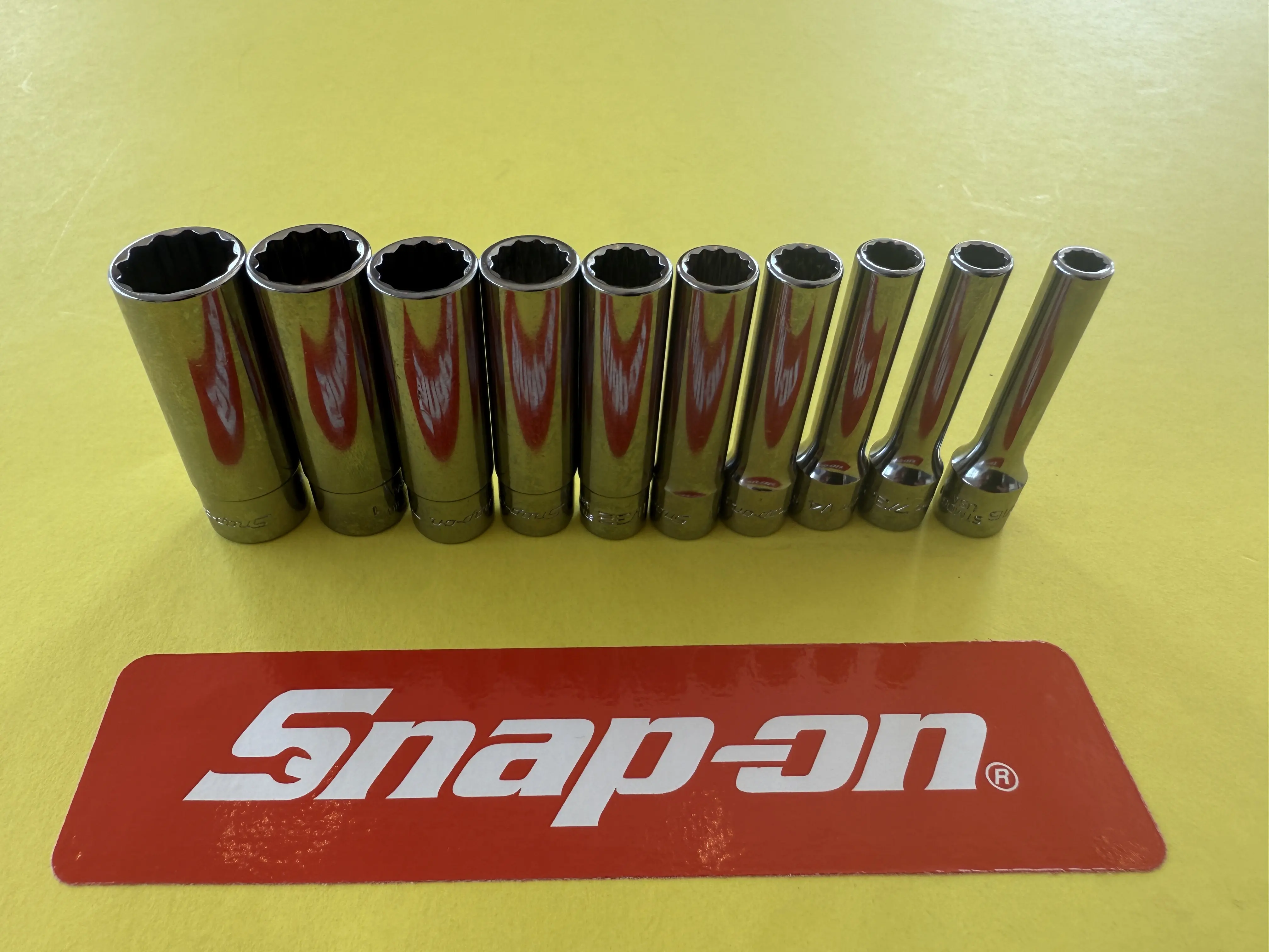Snap-On 10pc 1/4" 12pt SAE Deep Socket Set (3/16-9/16") 110STMDY