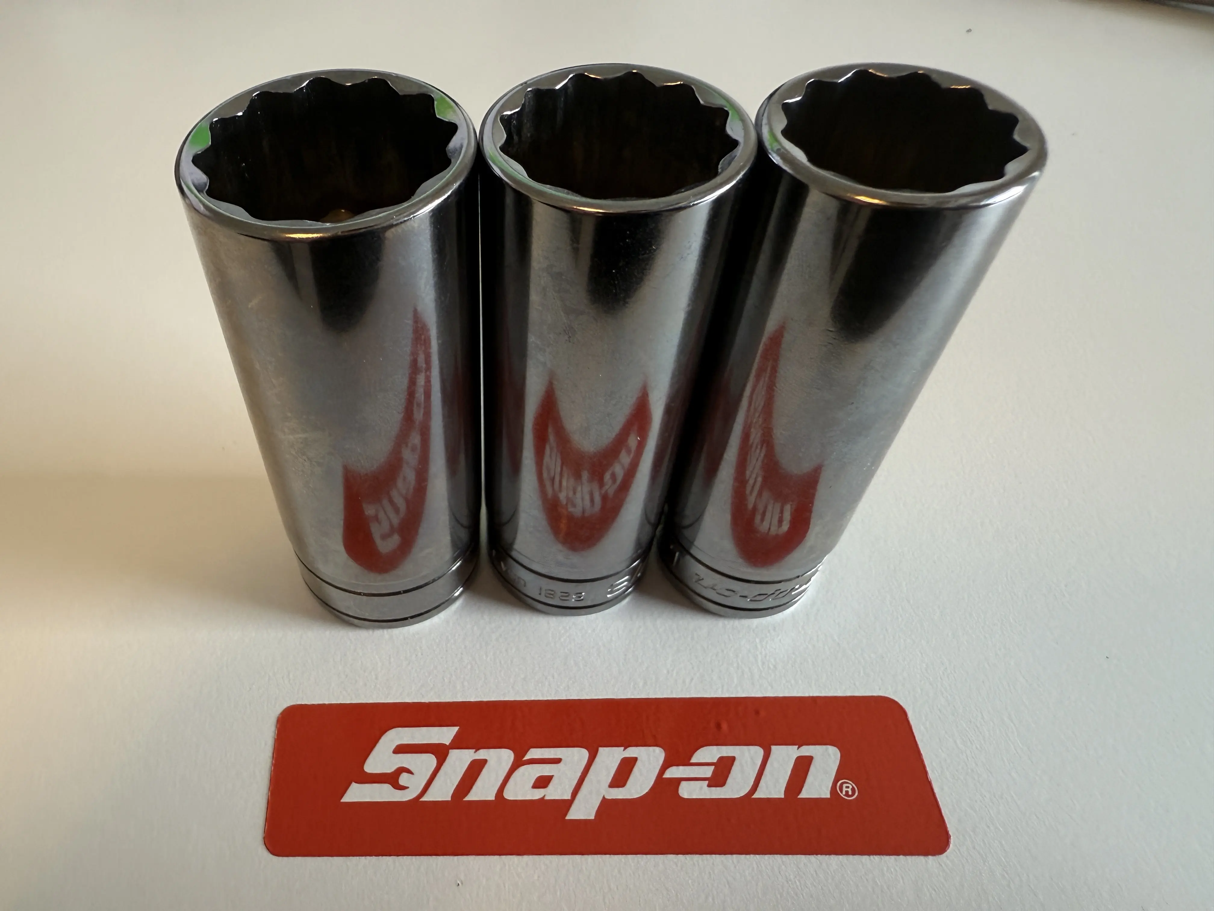 Snap-On Sockets 1/2" Drive 12pt Deep 3 pieces (13/16,7/8,1")