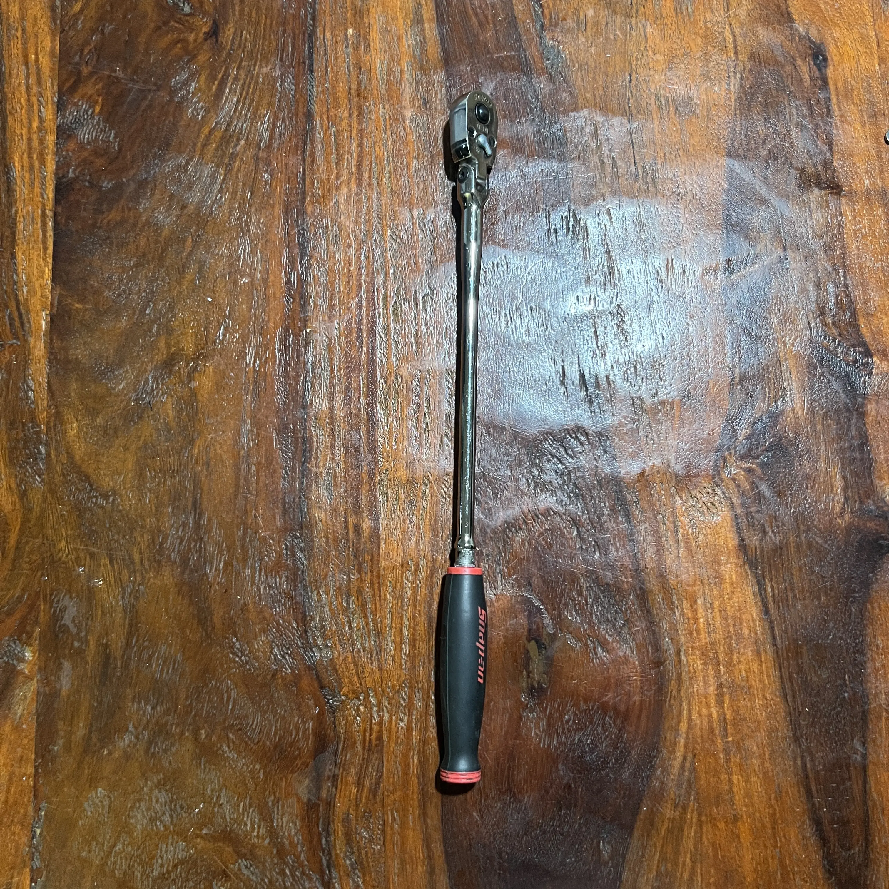 1/4" Drive Dual 80® Technology Extra-Long Red Soft Grip Handle Flex-Head Quick-Release Ratchet (Red)