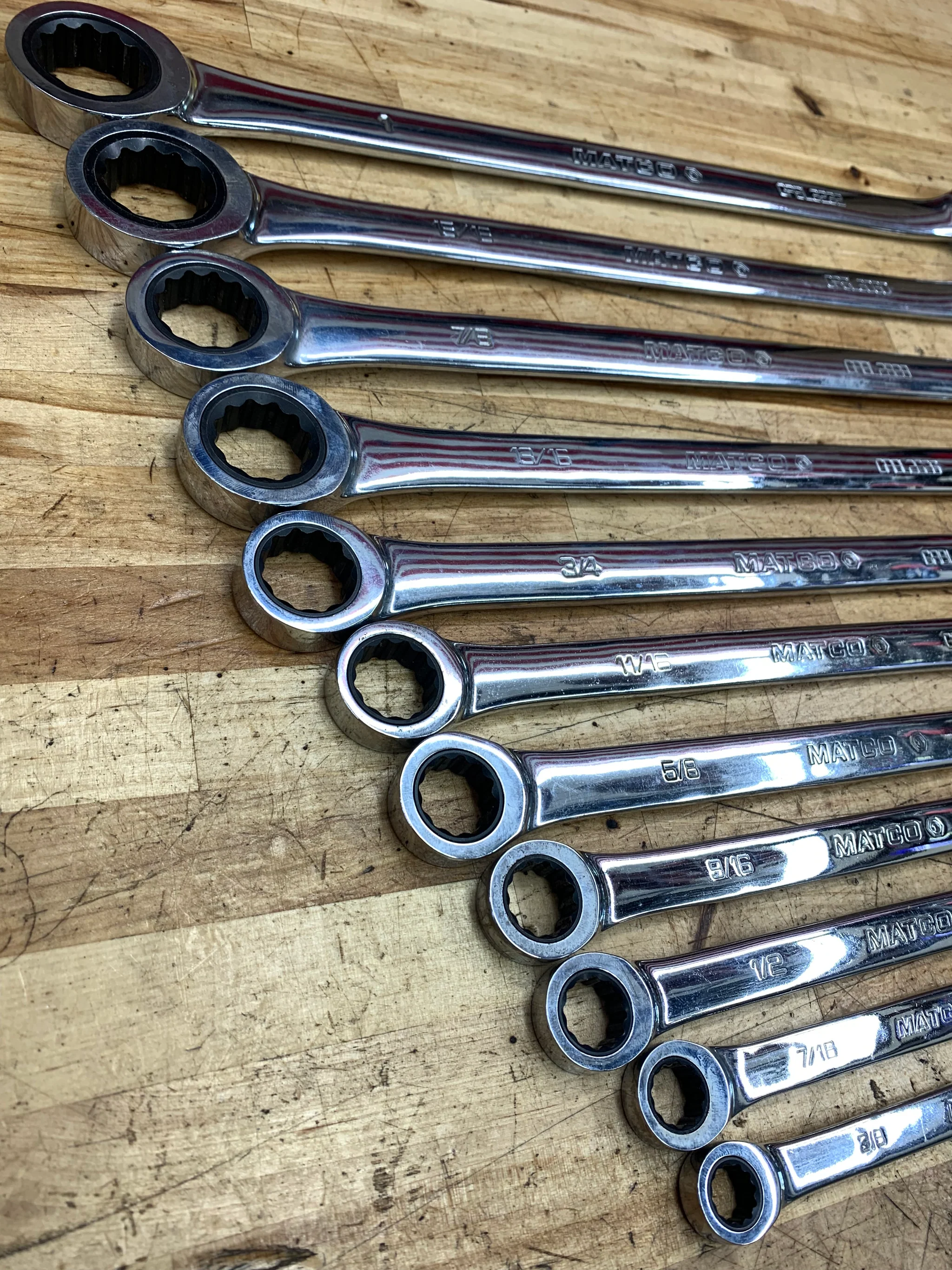 Buy Matco SAE Ratcheting XL Box Wrench Set 11pc USA from MRCToolsLLC on ...