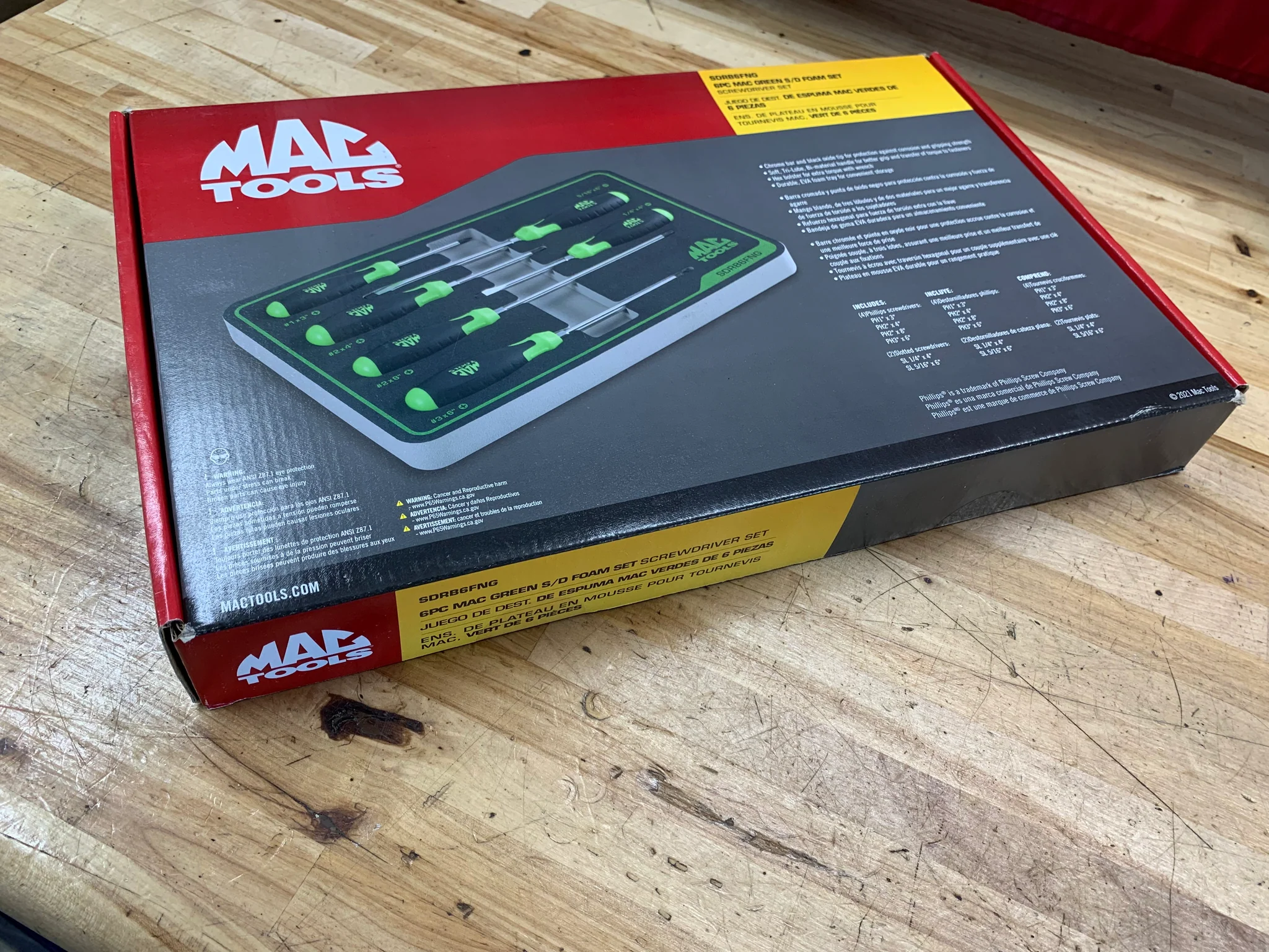 Buy Mac tools 6 piece screwdriver set Foam tray BRAND NEW SRDB6FNG