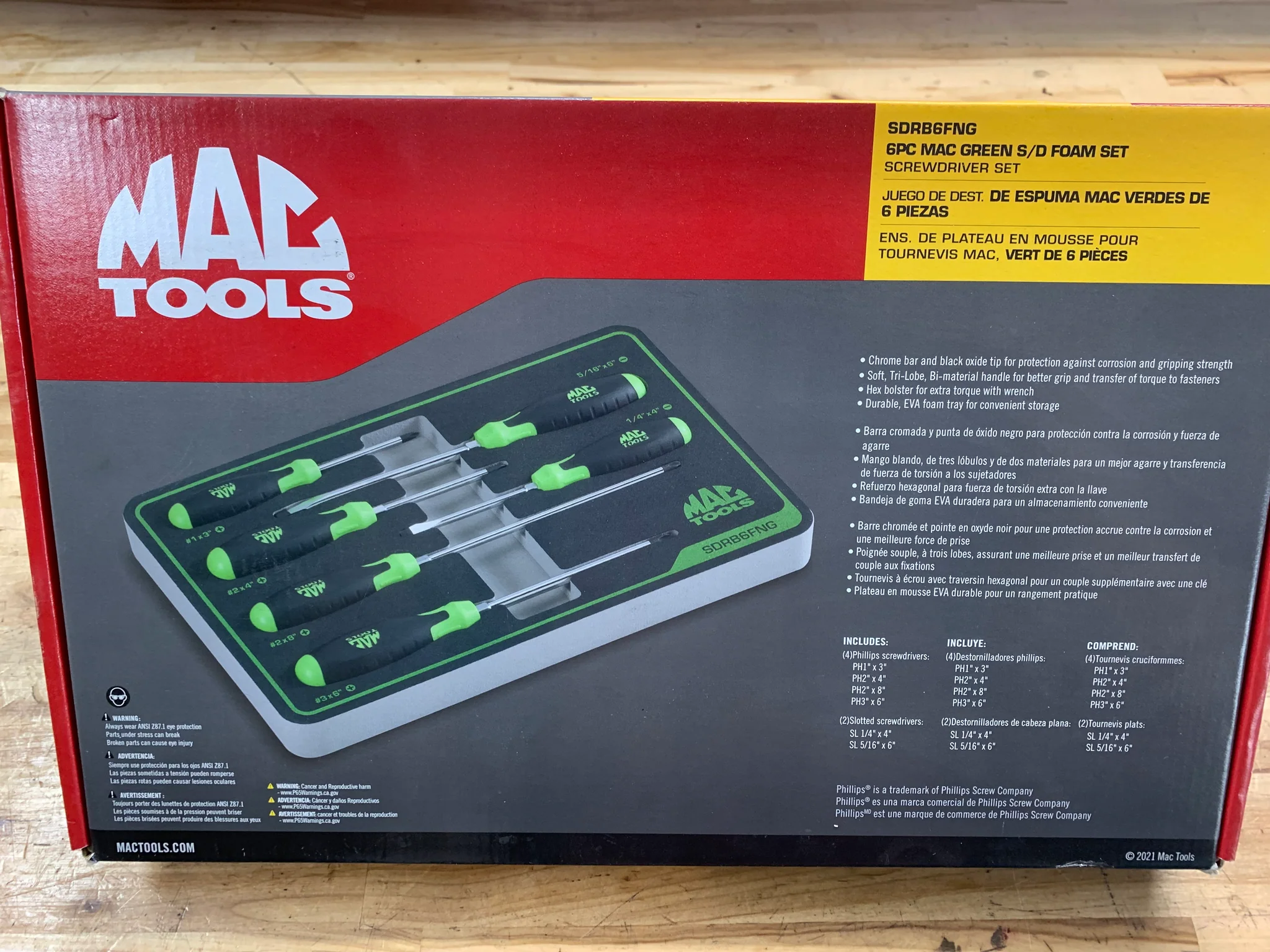 Buy Mac tools 6 piece screwdriver set Foam tray BRAND NEW SRDB6FNG