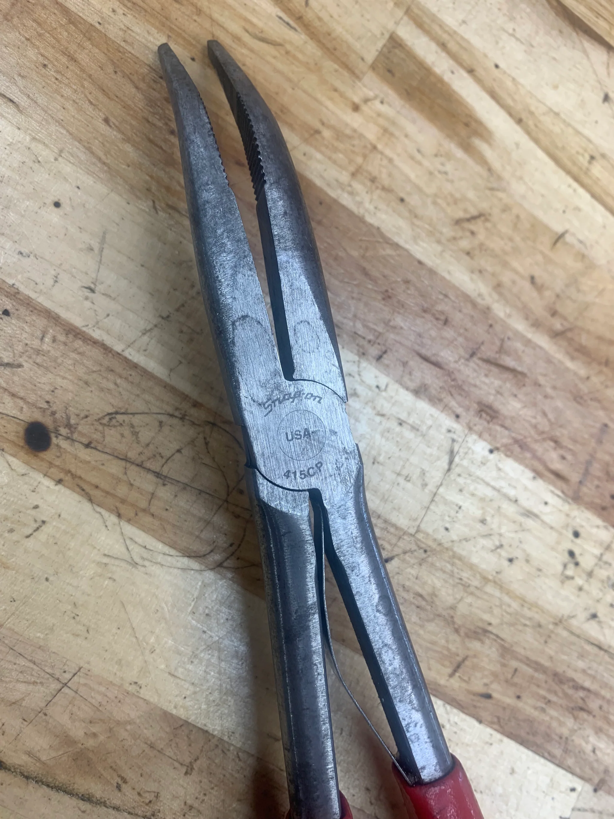 Buy Snap On Long Bent 45 deg. Needle Nose Pliers 415CP from MRCToolsLLC ...