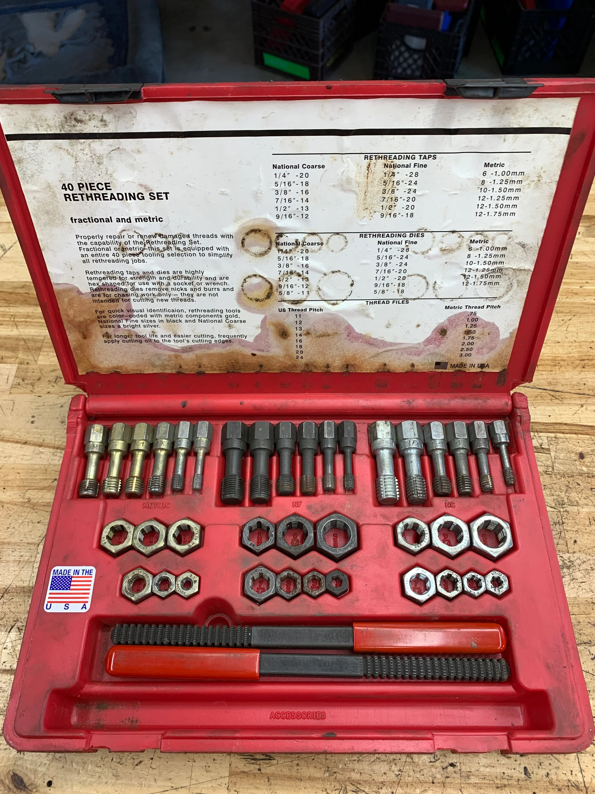 Cornwell Rethreading Set Buy Kastar Rethreading Set 40pc USA No.972 from MRCToolsLLC on the ...