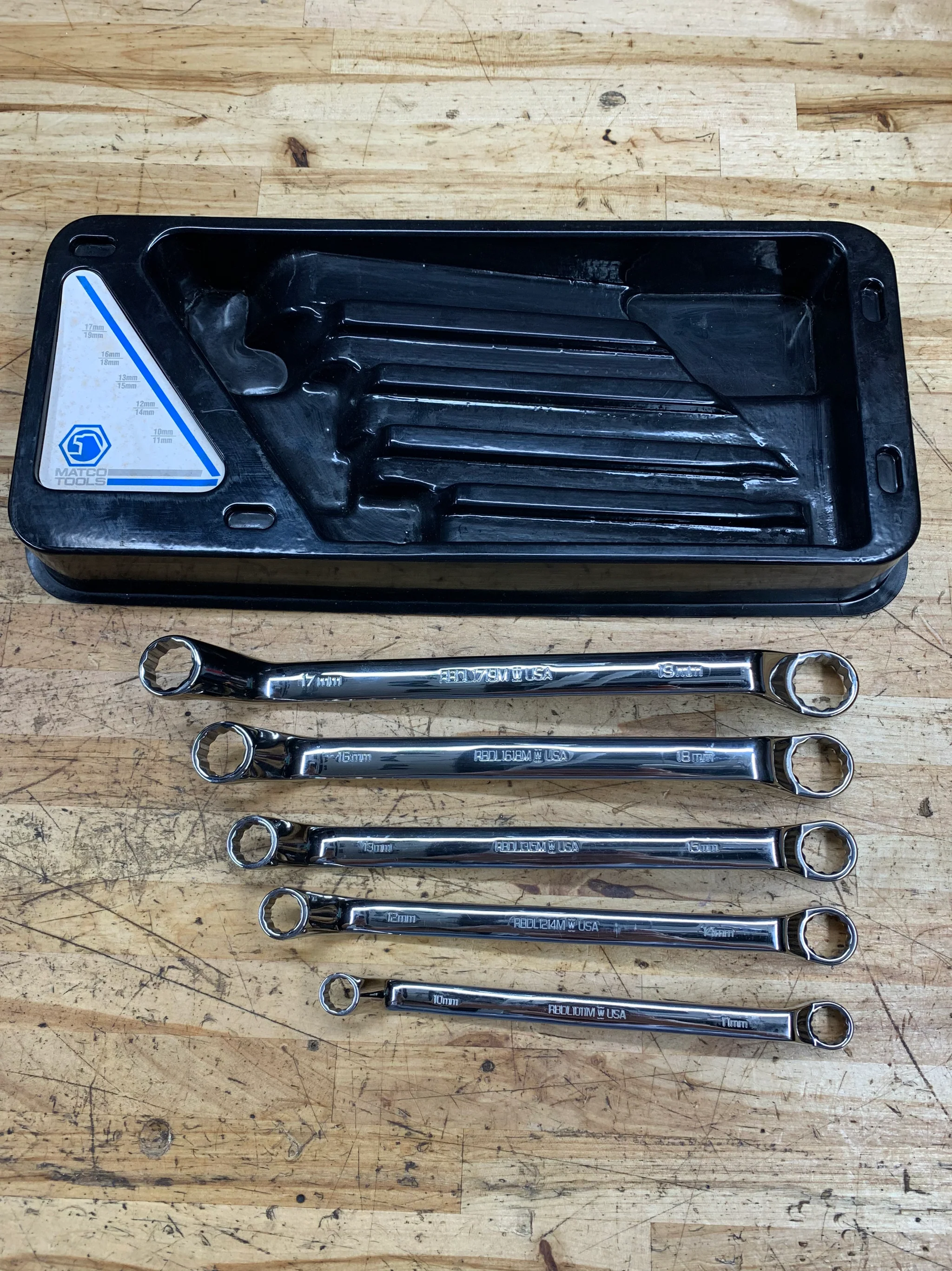 Buy Matco Metric Deep Offset Box Wrench Tray Set USA SRBDLM5TA from ...